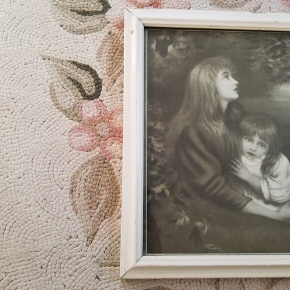 Antique Sisters Print in Old Frame with Glass - Picture 3 of 7